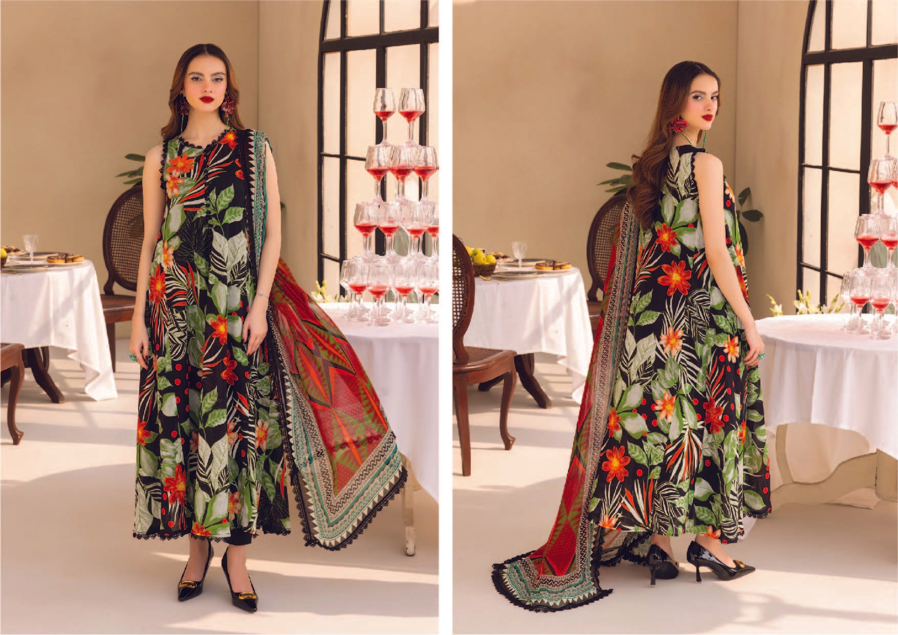 Unstitched 3-Piece Lawn Suit (Summer '25)