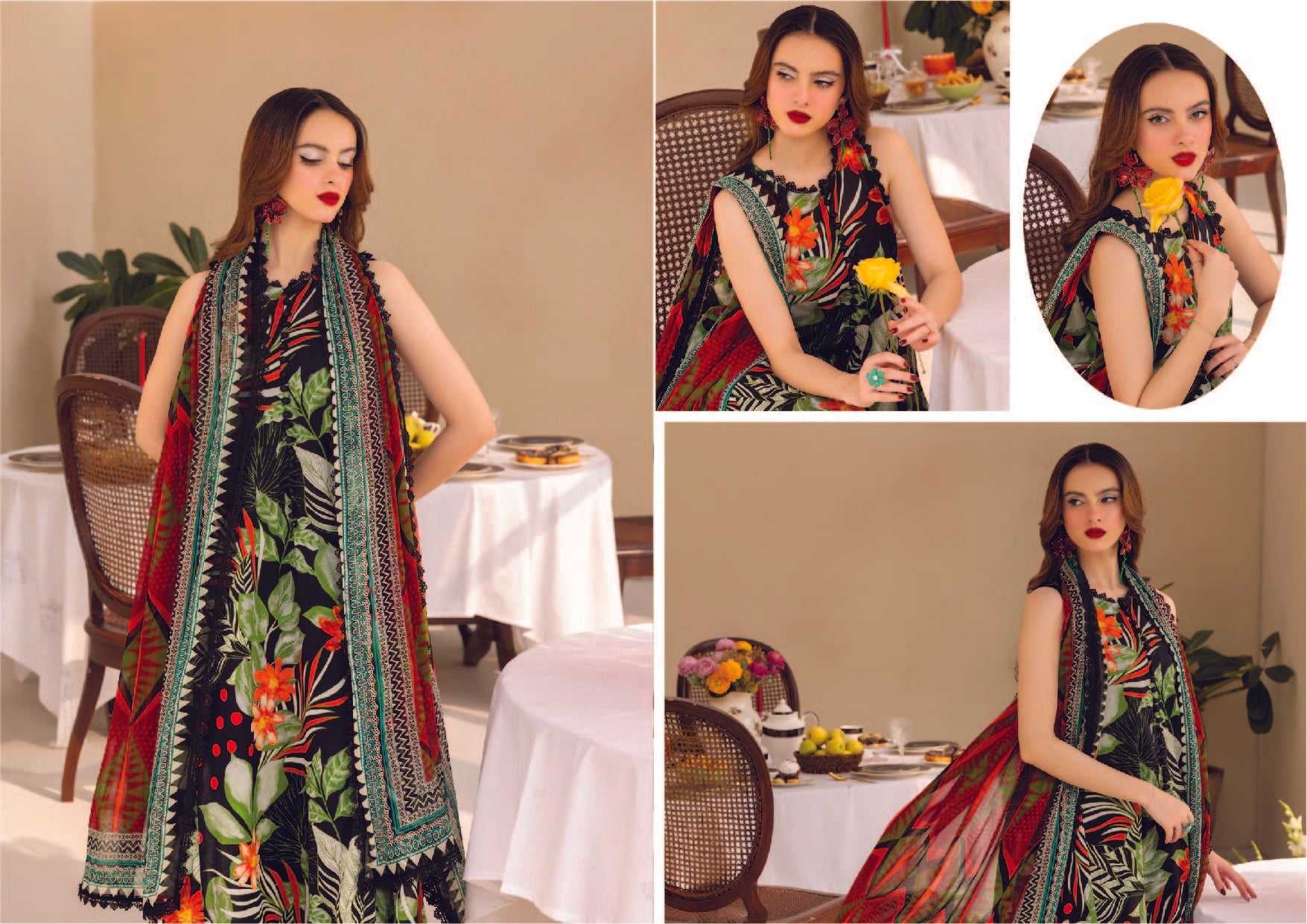 Unstitched 3-Piece Lawn Suit (Summer '25)