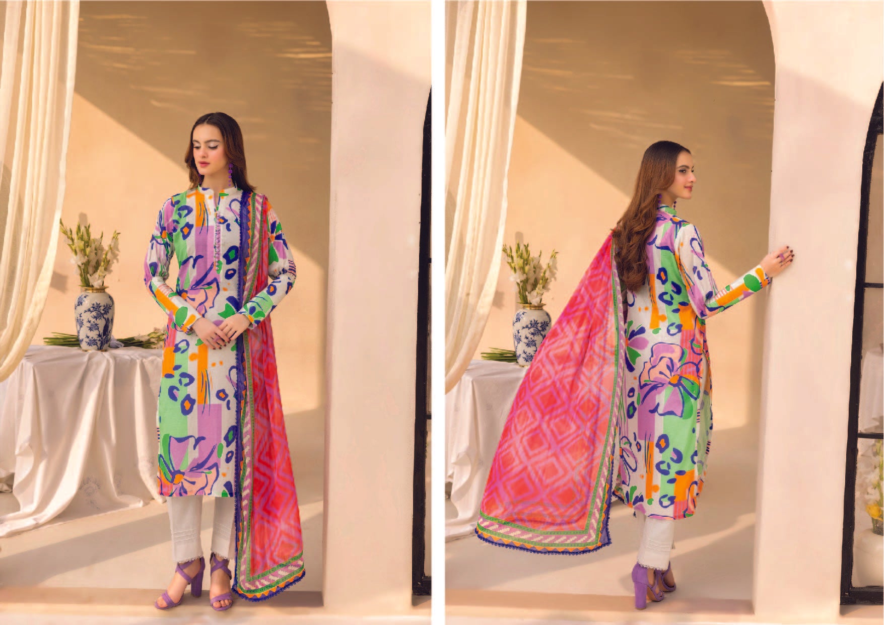 Unstitched 3-Piece Lawn Suit (Summer '25)