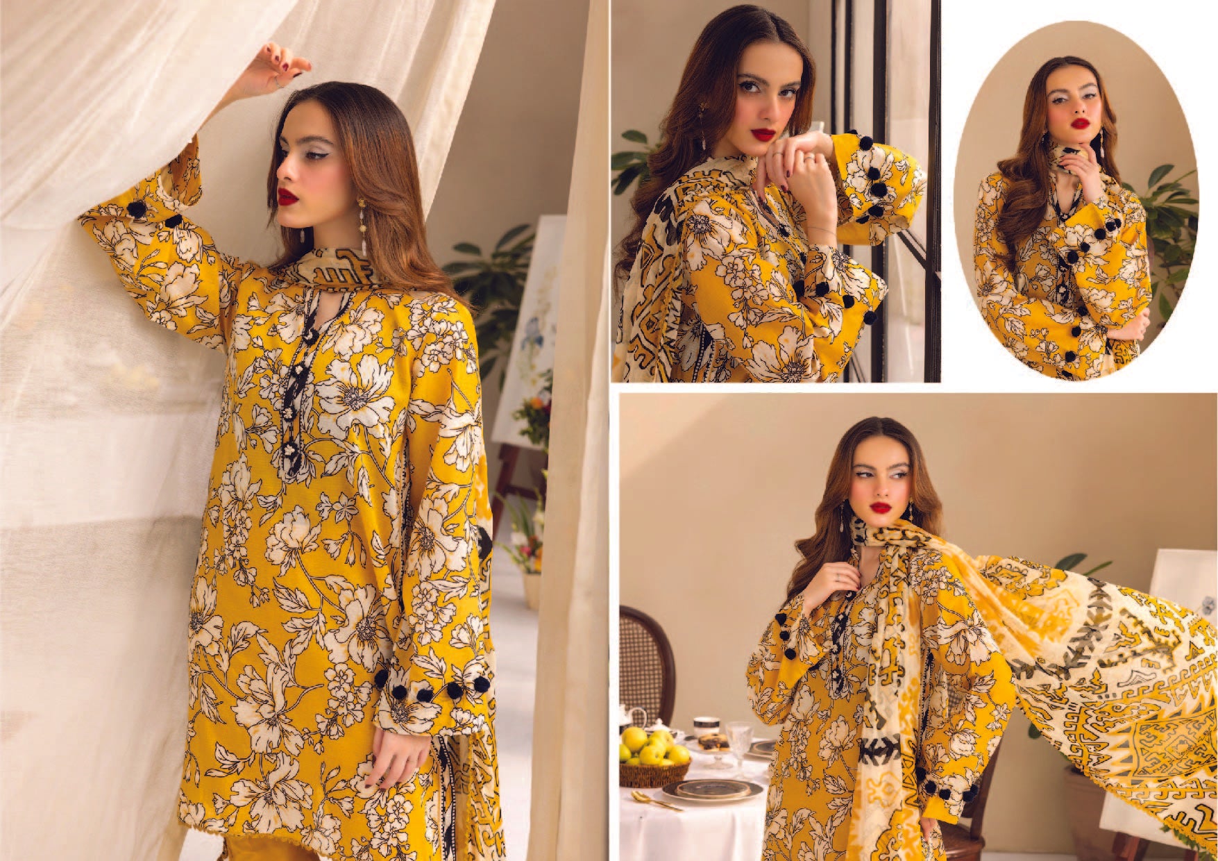 Unstitched 3-Piece Lawn Suit (Summer '25)