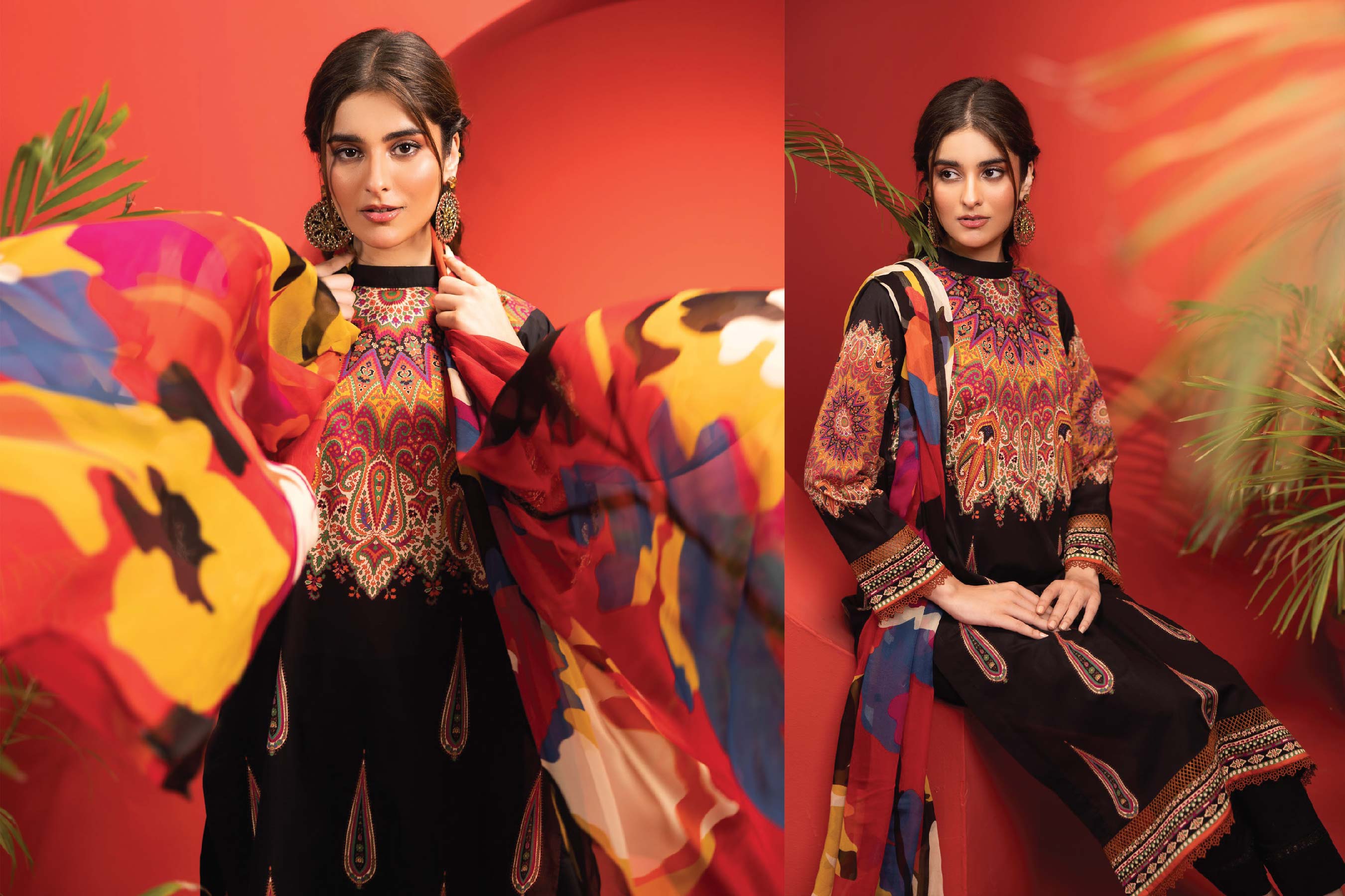 Unstitched 3-Piece with Bamber Dupatta (Summer ’25)