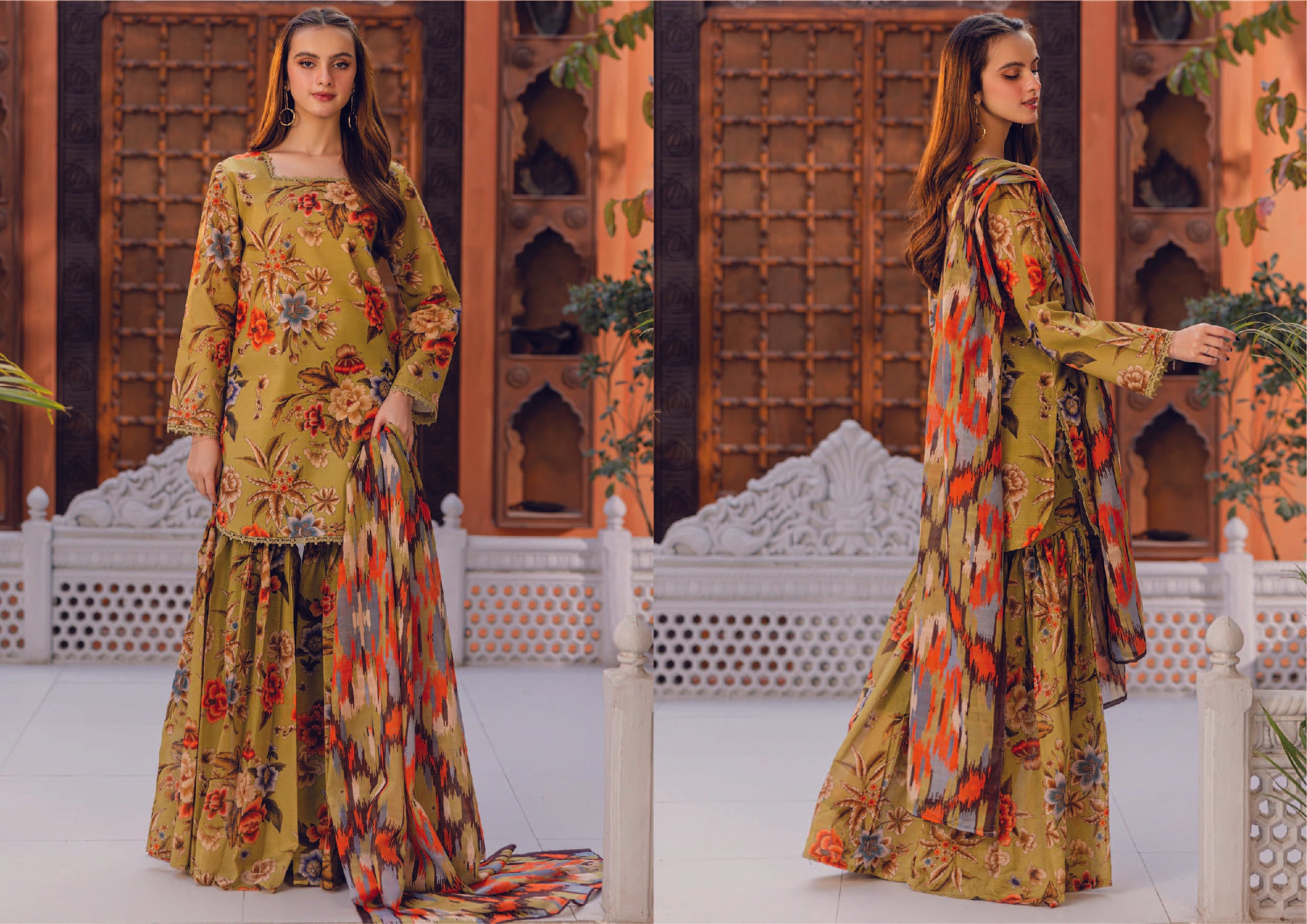 Unstitched 3-Piece Slub Voile Dupatta (Summer '25)