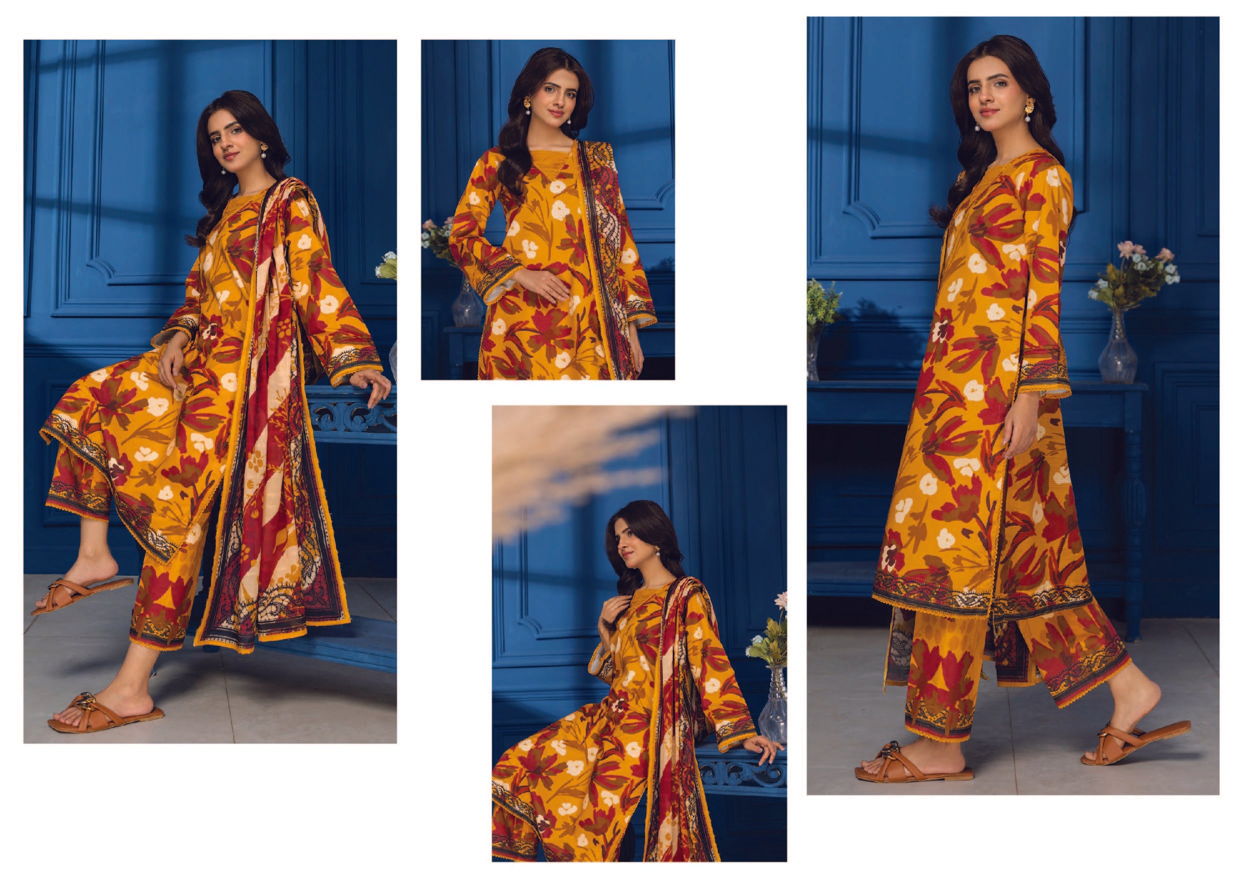 Unstitched 3-Piece Slub Voile Dupatta (Summer '25)